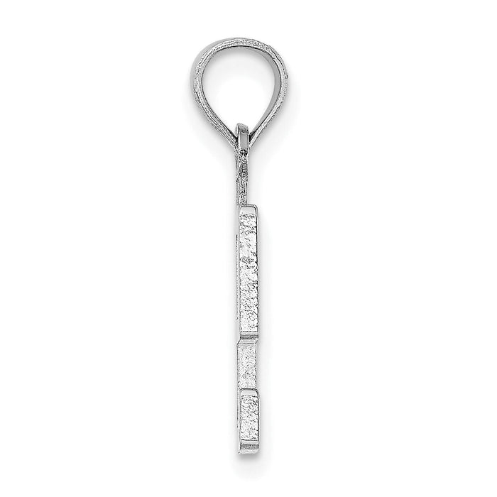 14kw Polished Number 9 Pendant-NU09W