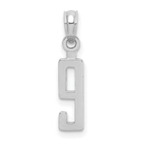 14kw Polished Number 9 Pendant-NU09W