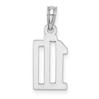14kw Polished Number 10 Pendant-NU10W