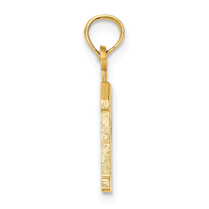 14k Polished Number 12 Pendant-NU12