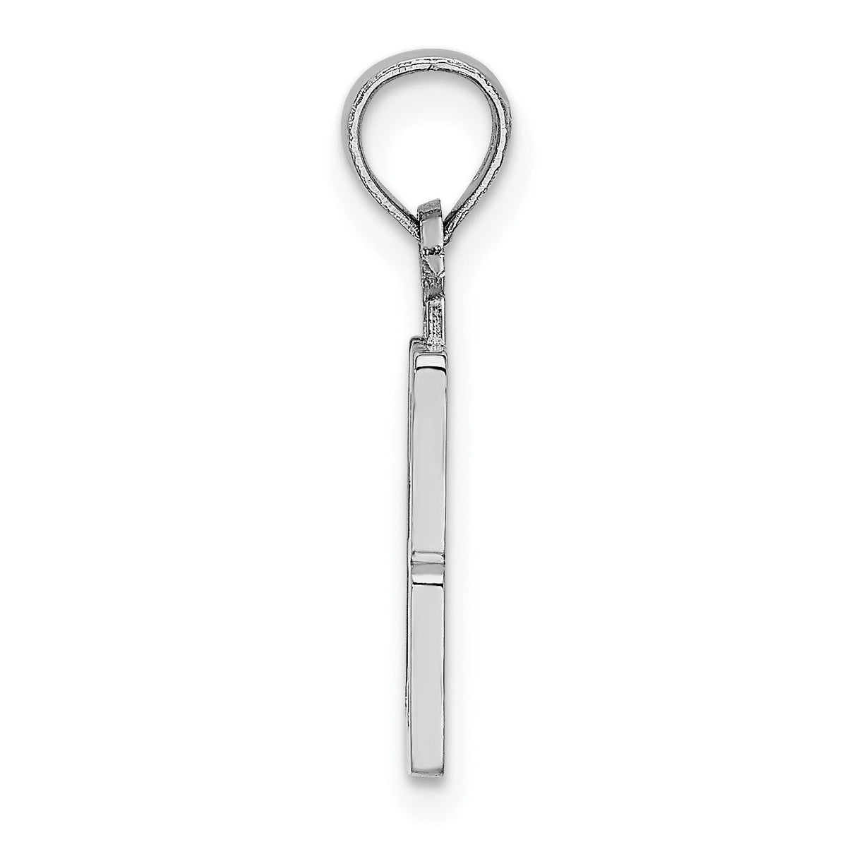 14kw Polished Number 13 Pendant-NU13W