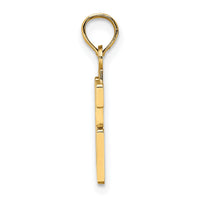 14k Polished Number 16 Pendant-NU16