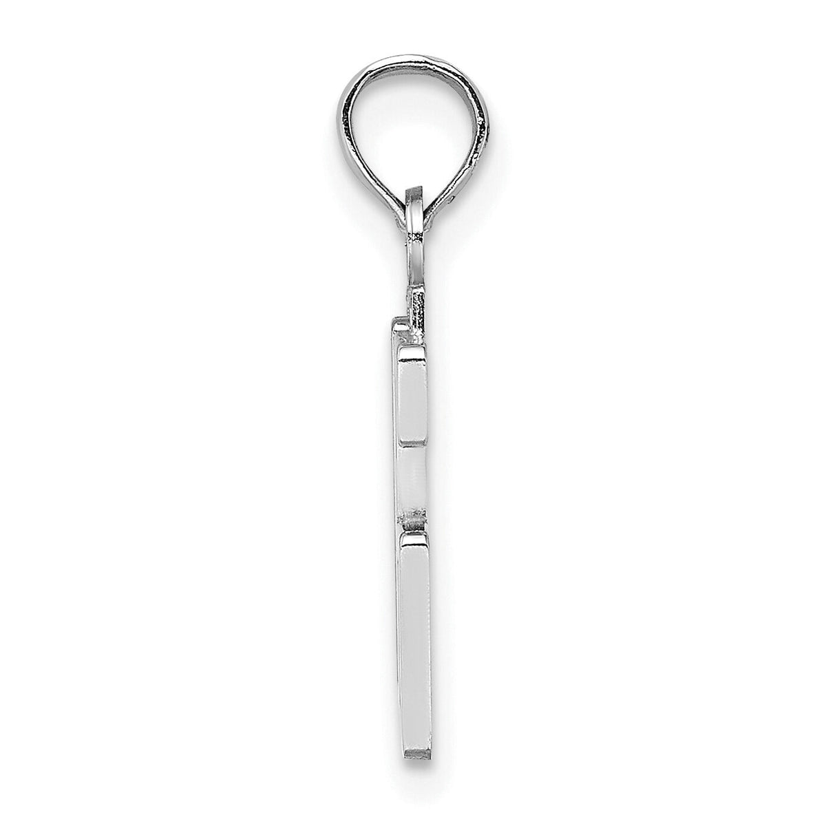 14kw Polished Number 16 Pendant-NU16W