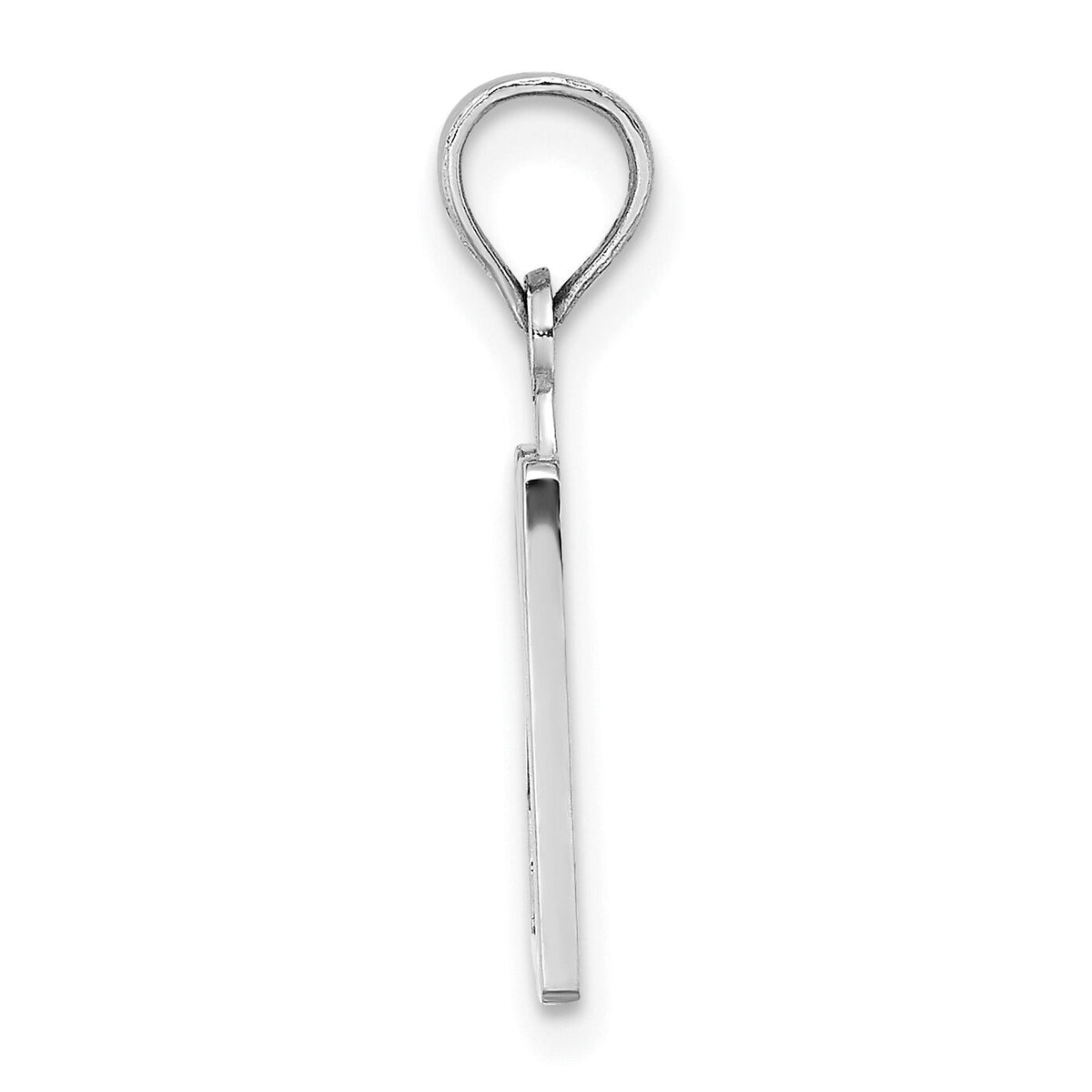 14kw Polished Number 20 Pendant-NU20W