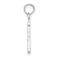 14kw Polished Number 25 Pendant-NU25W