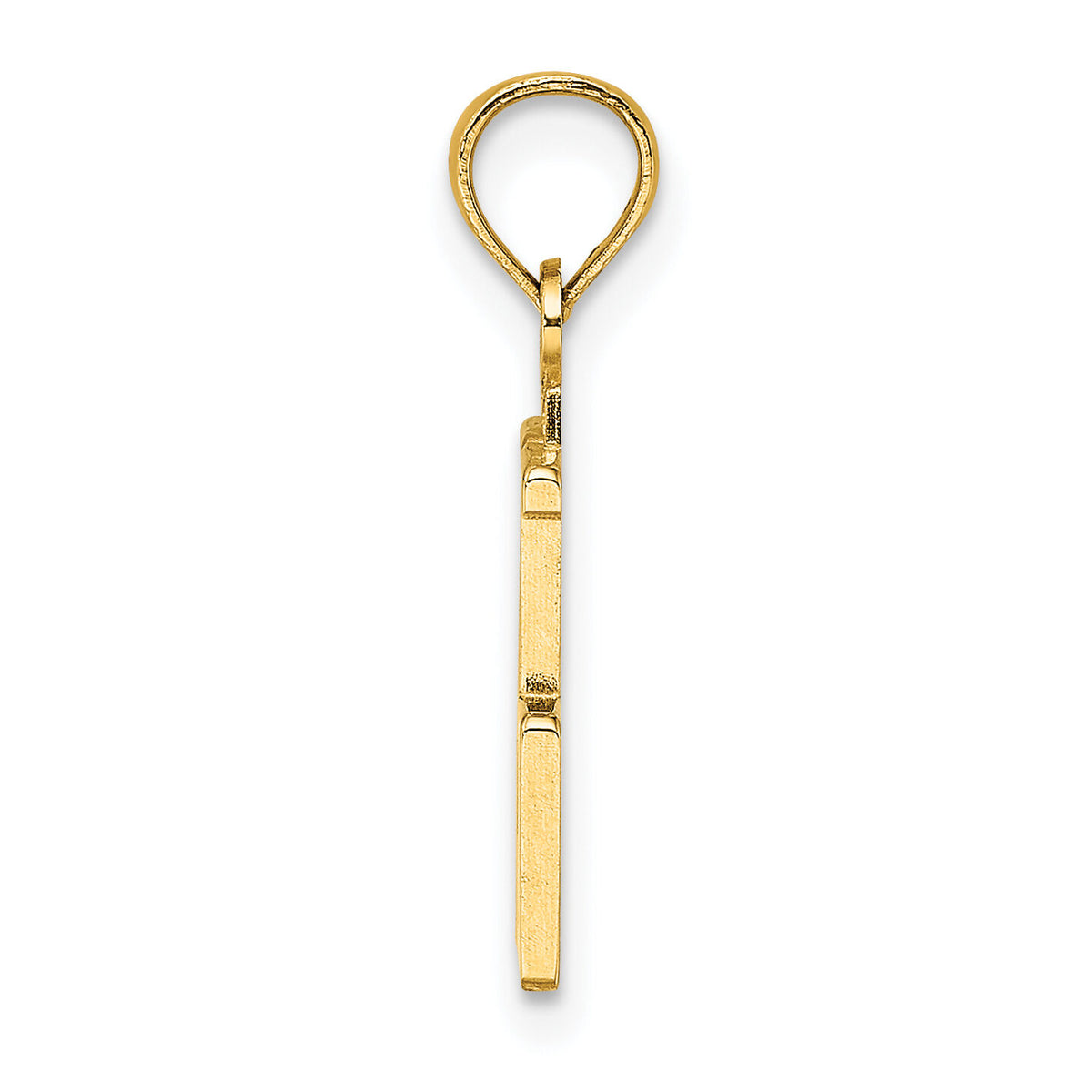 14k Polished Number 75 Pendant-NU75