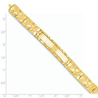 14k 10.0mm Nugget ID Bracelet-NUGID10-8