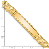 14k 10.0mm Nugget ID Bracelet-NUGID10-8