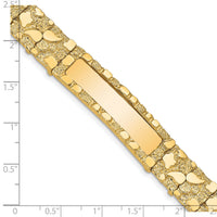 14k 12.0mm Nugget ID Bracelet-NUGID12-8