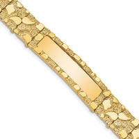 14k 12.0mm Nugget ID Bracelet-NUGID12-7