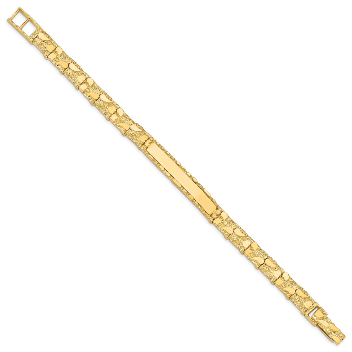 14k 7mm Nugget ID Bracelet-NUGID7-8