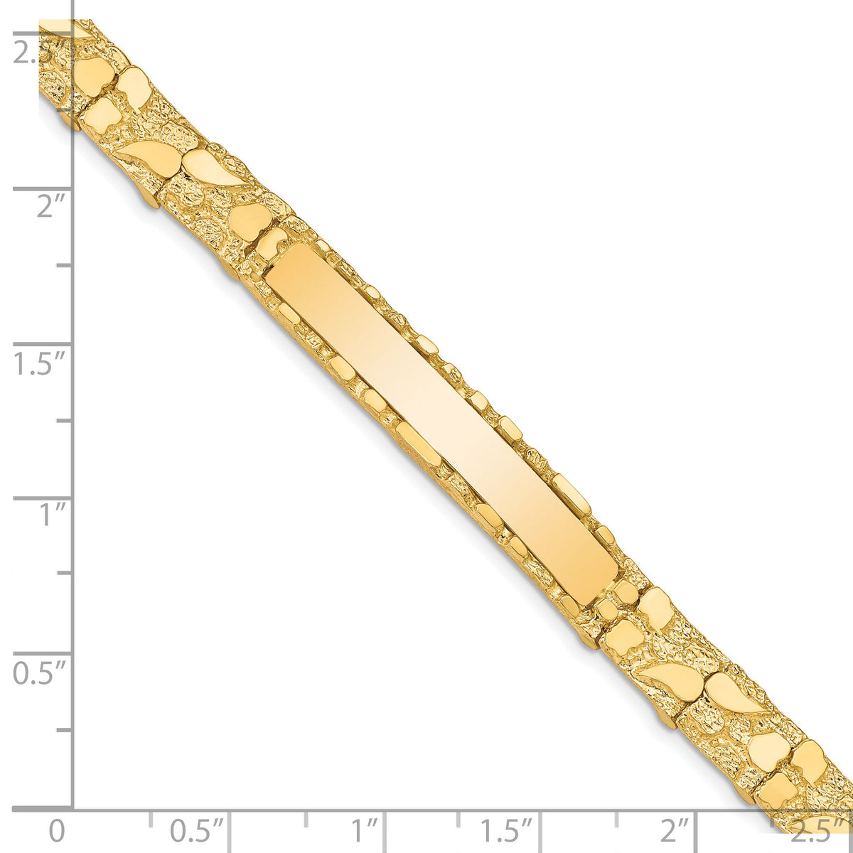 14k 7mm Nugget ID Bracelet-NUGID7-8