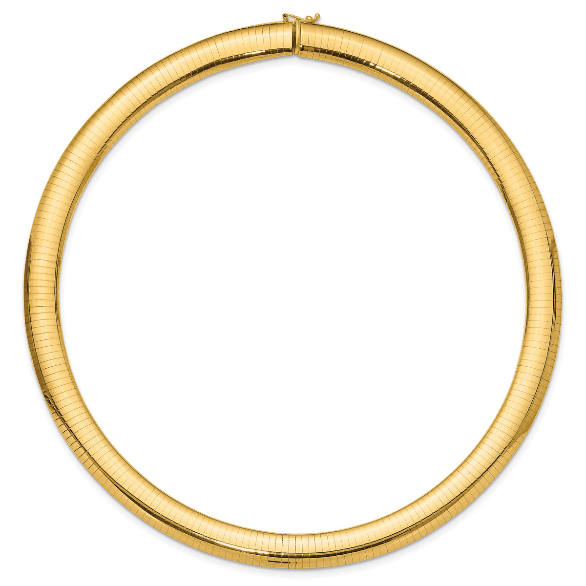 14k 10mm Domed Omega Necklace-OD10-16