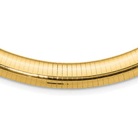 14k 10mm Domed Omega Necklace-OD10-16