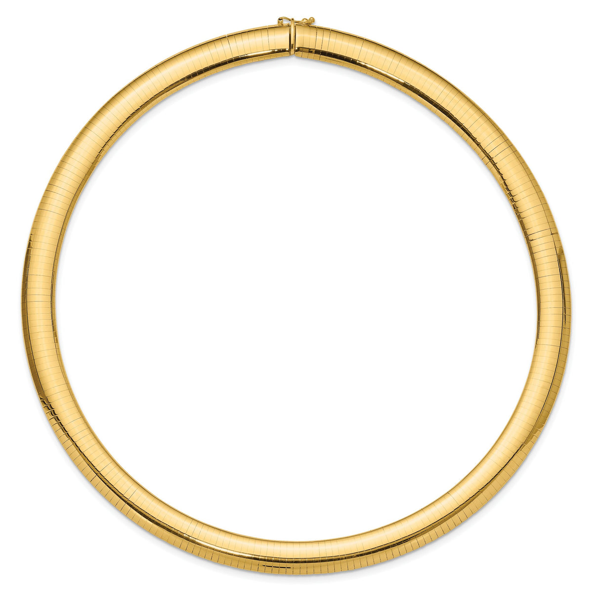 14k 10mm Domed Omega Necklace-OD10-18