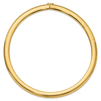 14k 10mm Domed Omega Necklace-OD10-18
