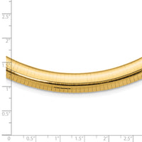 14k 10mm Domed Omega Necklace-OD10-18