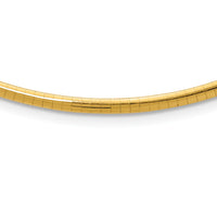 14k 3mm Domed Omega Necklace-OD3-16
