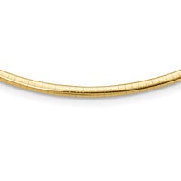 14k 3mm Domed Omega Necklace-OD3-18