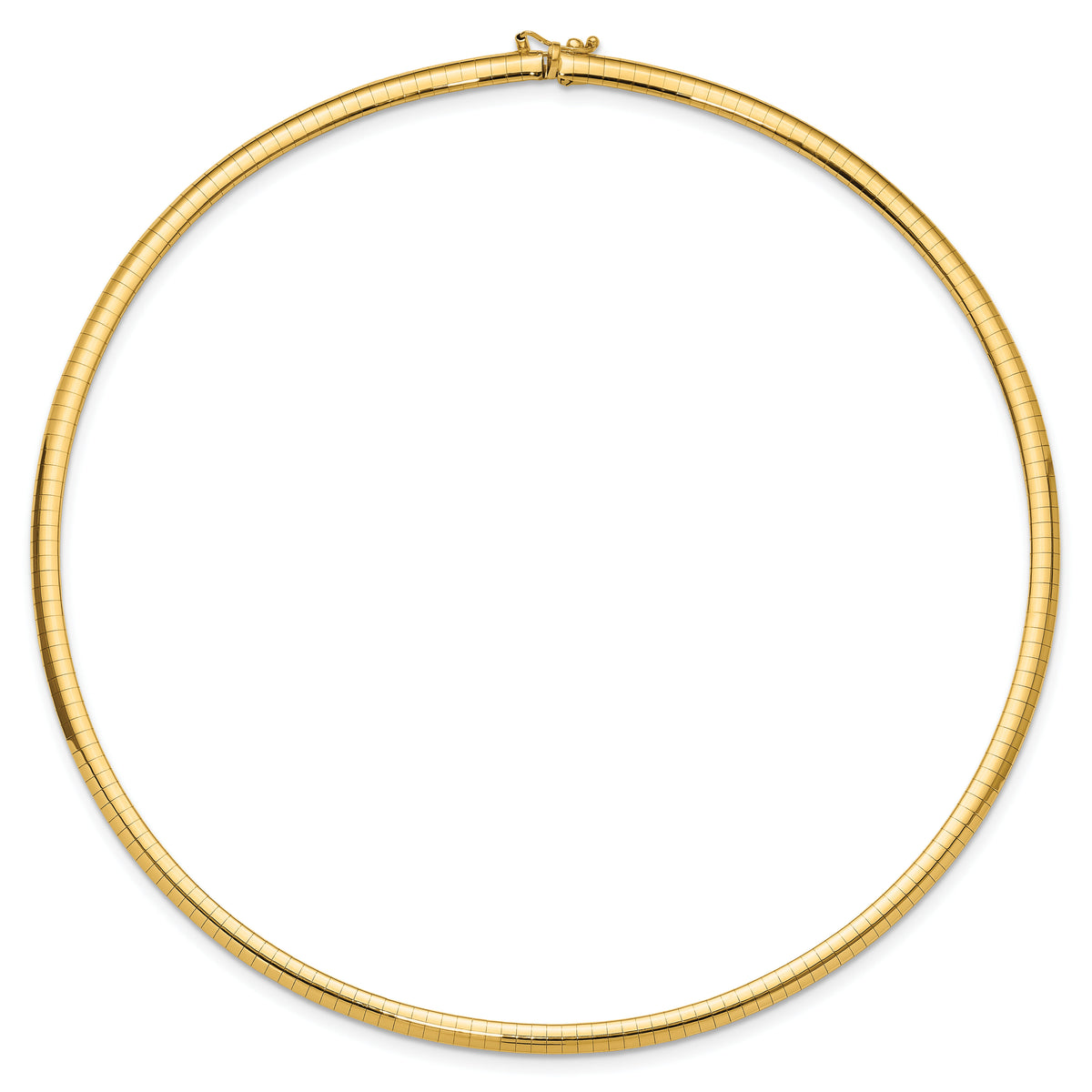14k 4mm Domed Omega Necklace-OD4-16