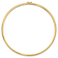 14k 4mm Domed Omega Necklace-OD4-16