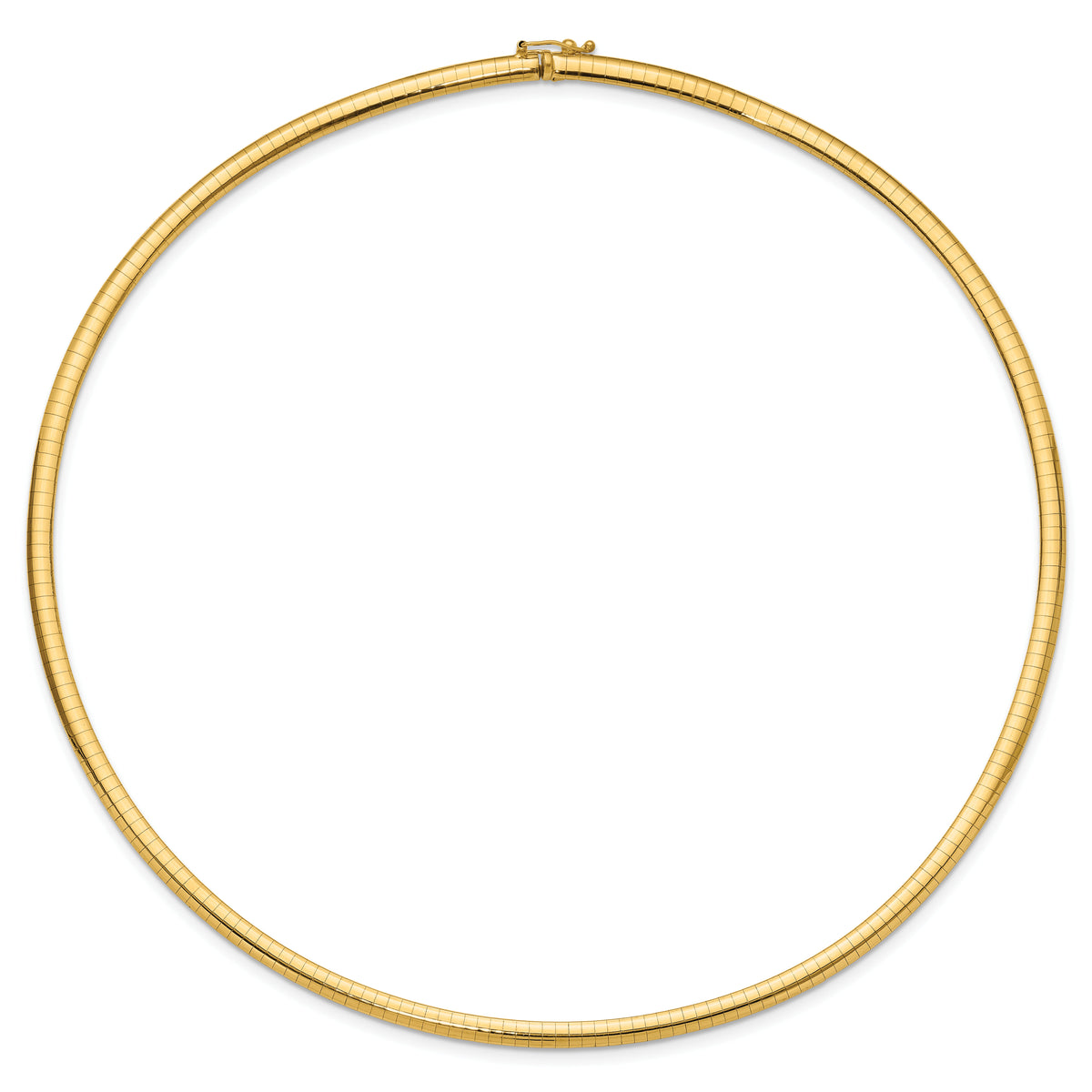 14k 4mm Domed Omega Necklace-OD4-18