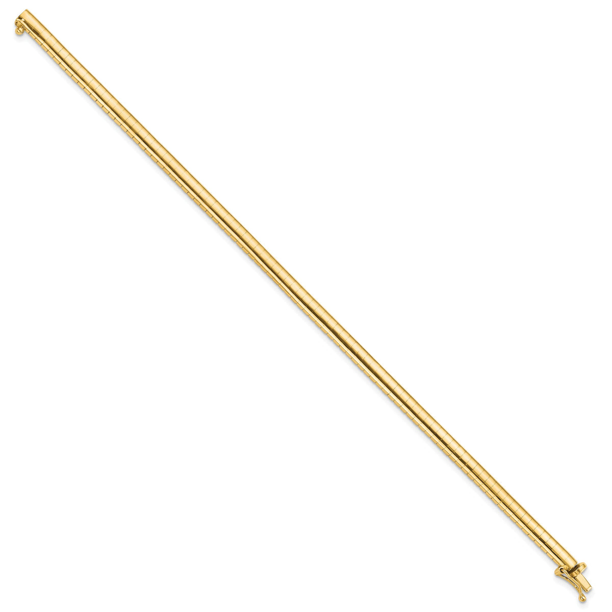 14k 4mm Domed Omega Bracelet-OD4-7