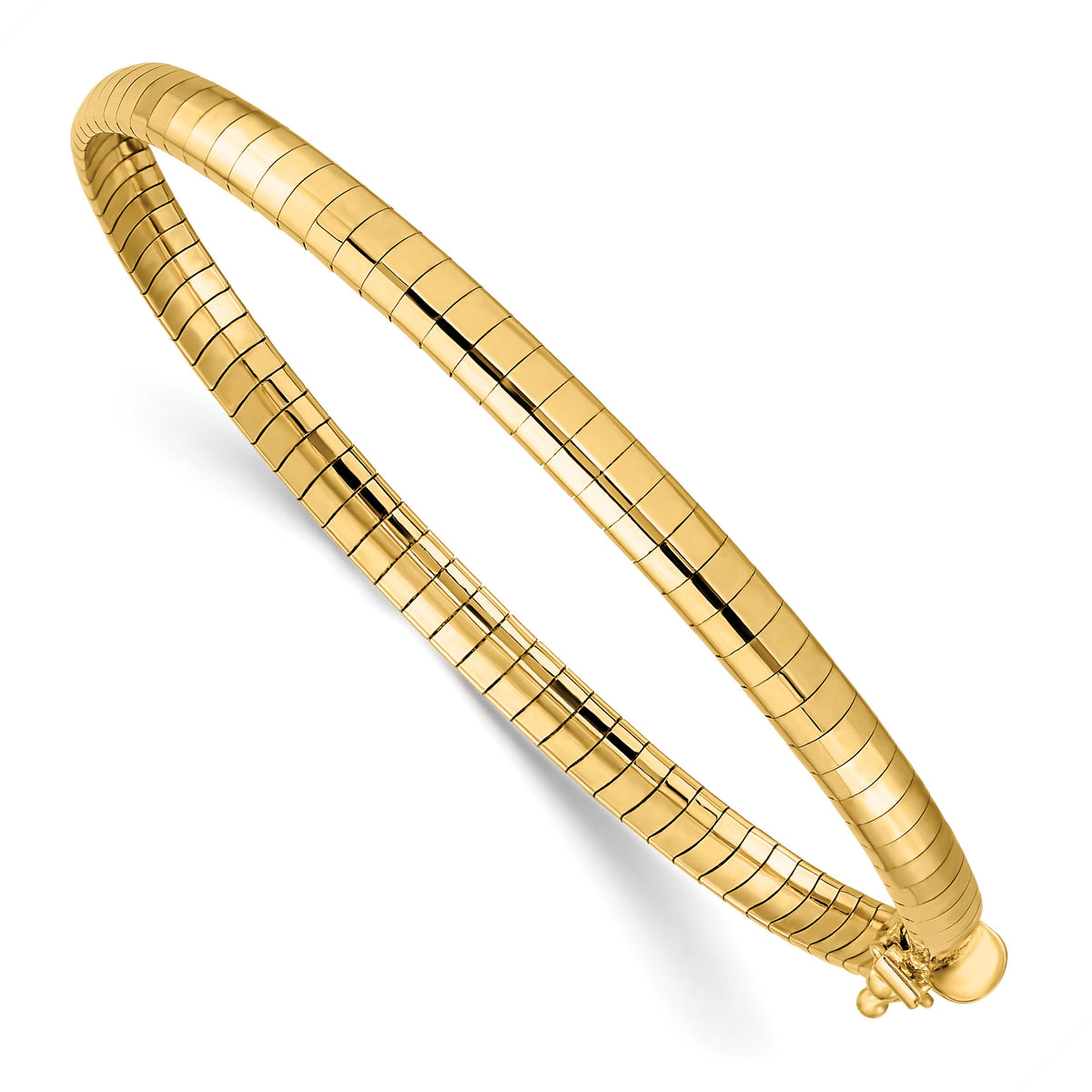 14k 4mm Domed Omega Bracelet-OD4-7