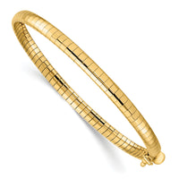 14k 4mm Domed Omega Bracelet-OD4-7