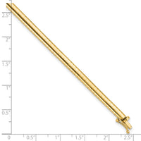 14k 4mm Domed Omega Bracelet-OD4-7