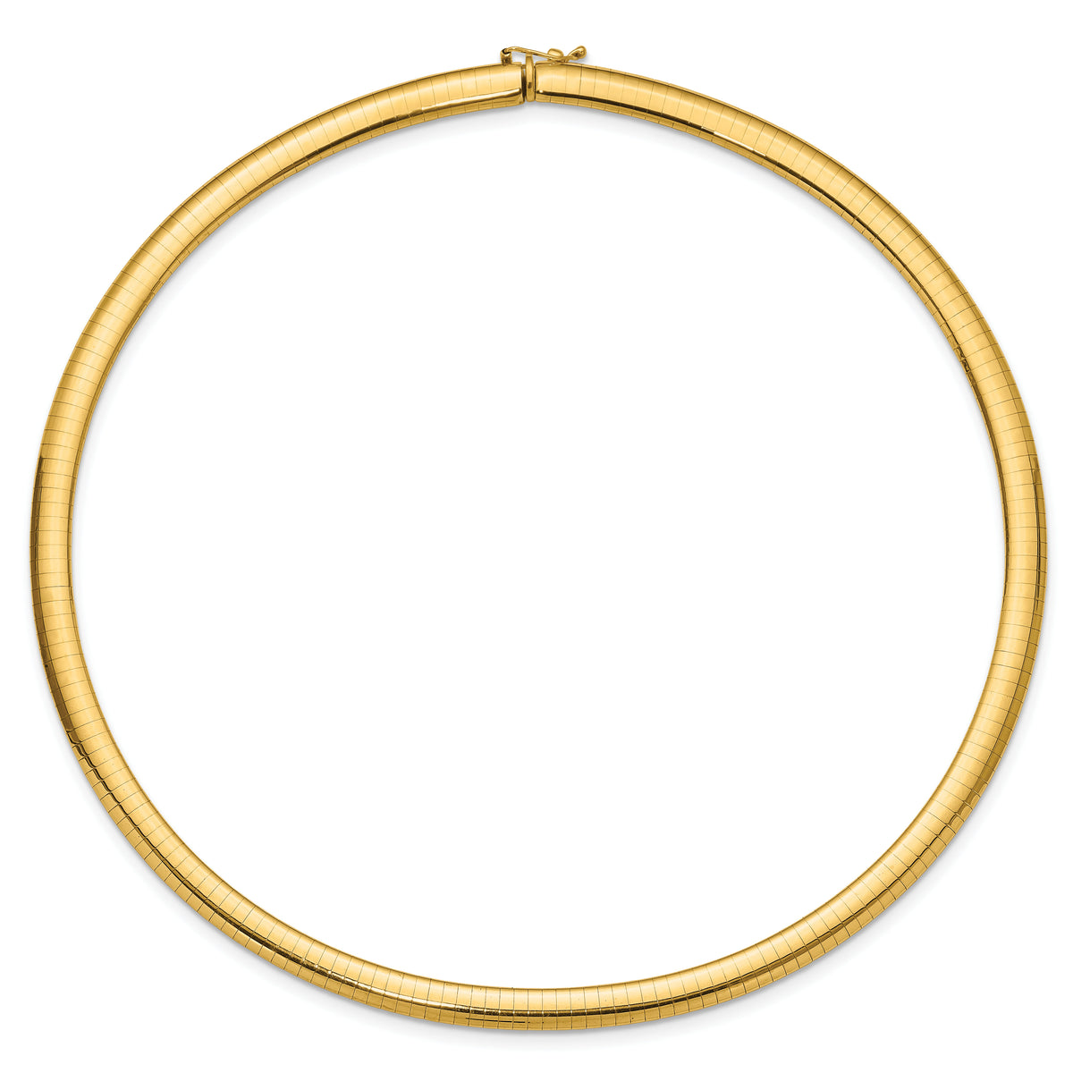 14k 6mm Domed Omega Necklace-OD6-16