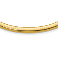 14k 6mm Domed Omega Necklace-OD6-16