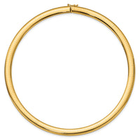14k 8mm Domed Omega Necklace-OD8-16