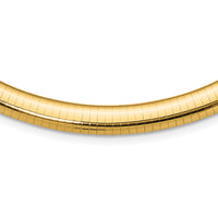 14k 8mm Domed Omega Necklace-OD8-16