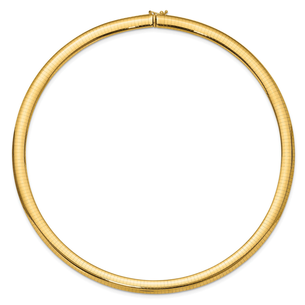 14k 8mm Domed Omega Necklace-OD8-18