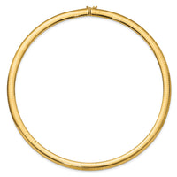 14k 8mm Domed Omega Necklace-OD8-18