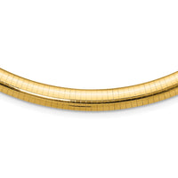 14k 8mm Domed Omega Necklace-OD8-18