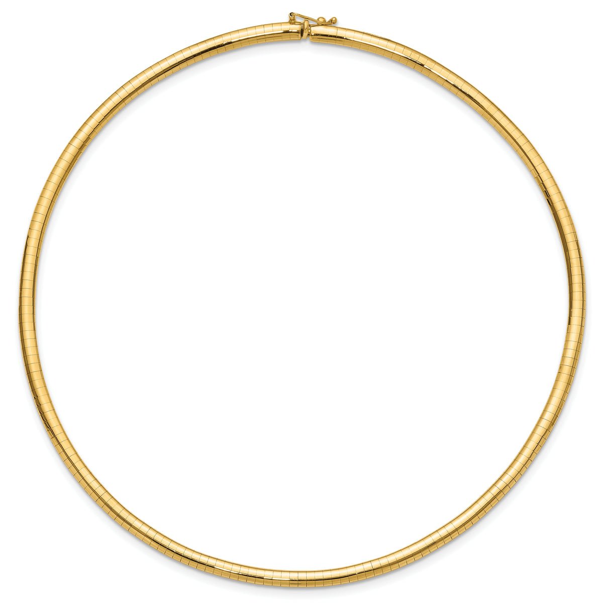 14k 4mm Lightweight Domed Omega Necklace-ODL4-16