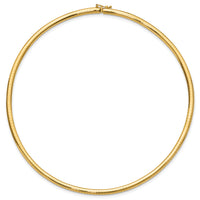 14k 4mm Lightweight Domed Omega Necklace-ODL4-16