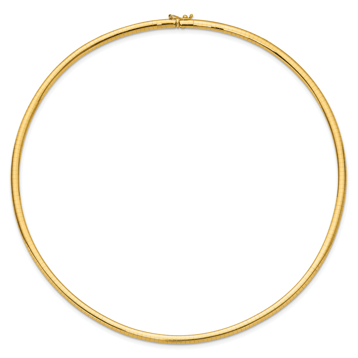 14k 4mm Lightweight Domed Omega Necklace-ODL4-18