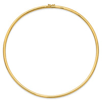 14k 4mm Lightweight Domed Omega Necklace-ODL4-18