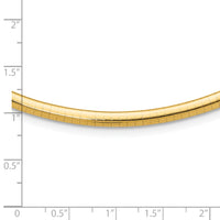 14k 4mm Lightweight Domed Omega Necklace-ODL4-18
