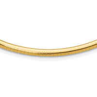 14k 4mm Lightweight Domed Omega Necklace-ODL4-18