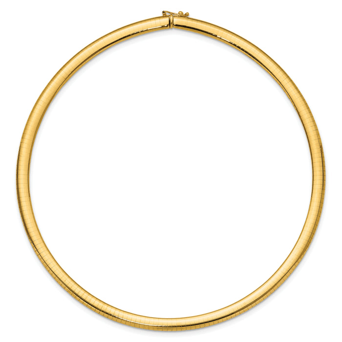 14k 6mm Lightweight Omega Necklace-ODL6-16