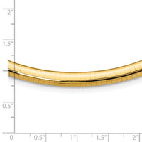 14k 6mm Lightweight Omega Necklace-ODL6-18