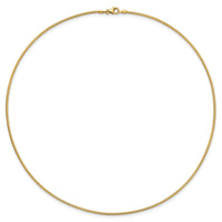 14K Yellow Gold 1.4mm Round Omega-OM2-18