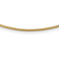 14K Yellow Gold 1.4mm Round Omega-OM2-18