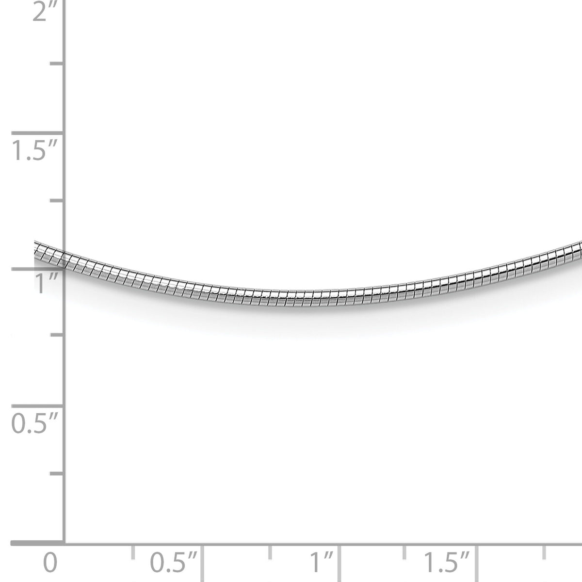 14K White Gold 1.4mm Round Omega-OM2W-18