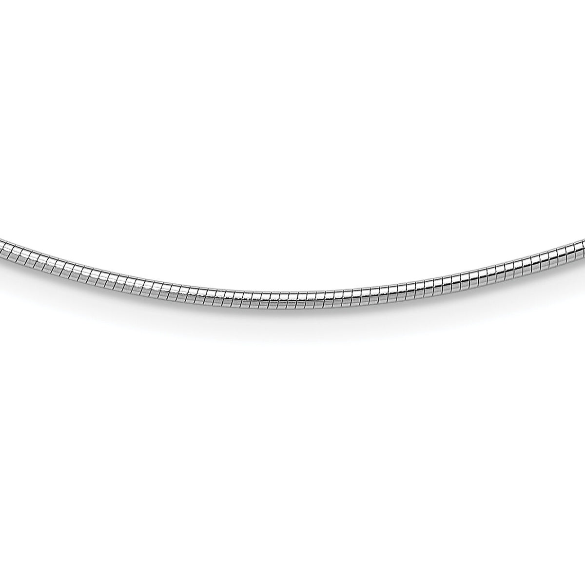 14K White Gold 1.4mm Round Omega-OM2W-18