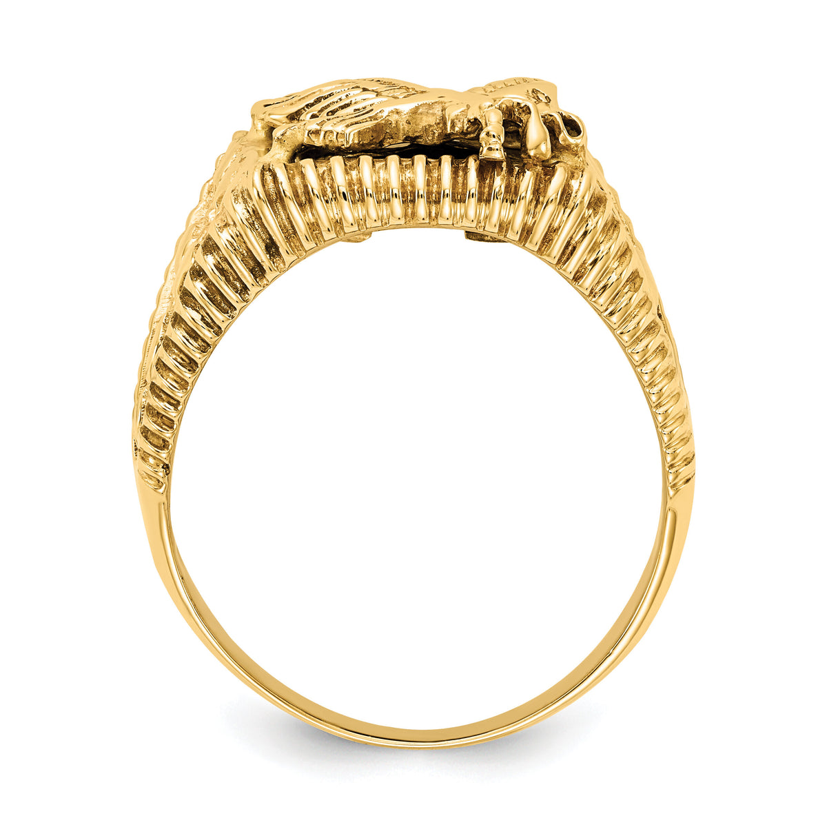 14k Men's Onyx Eagle Ring-OR53